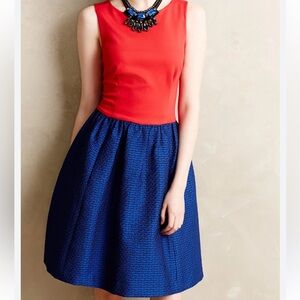 Plenty by Tracy Reece Dress blue and red above -knee-mini-dress NWOT SZ8